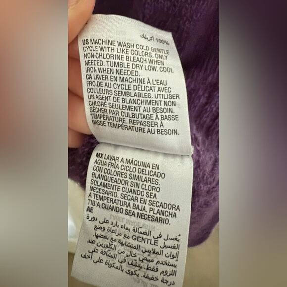 Karen Scott Women's Cowlneck Seamed Sweater Purple Knit Sweater Size XL - Picture 6 of 7